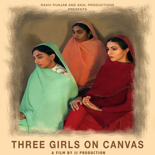 Three Girls On Canvas Poster